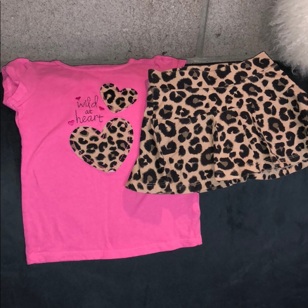 Set skirt and Top cheetah print